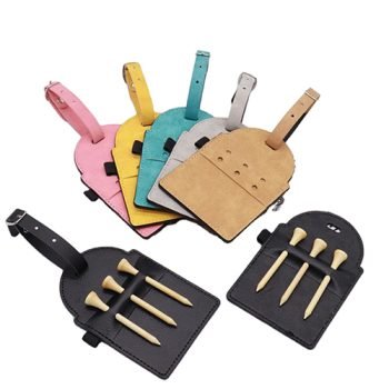 leather golf bag tags