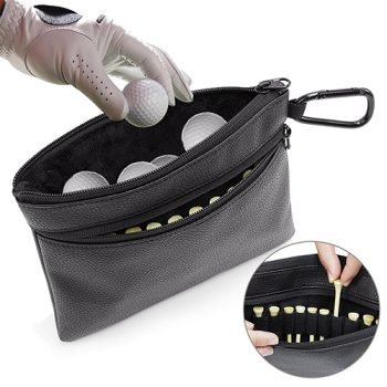 leather golf ball pouch