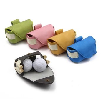 leather golf pouch