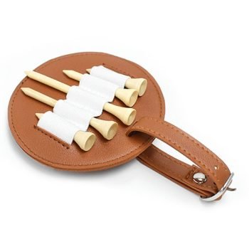 leather golf tee holder