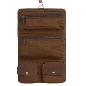 leather hanging Toiletry Bag