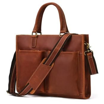 leather laptop tote bag
