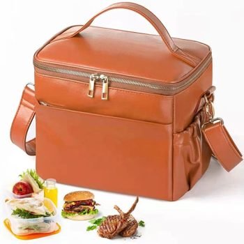 leather lunch bag