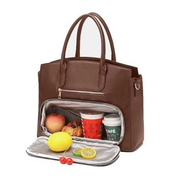 leather lunch bag
