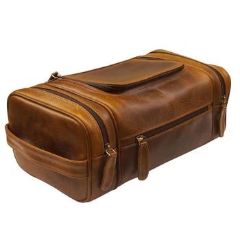 leather makeup bag