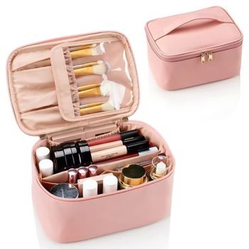 leather makeup brush case
