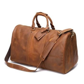 leather overnight bag