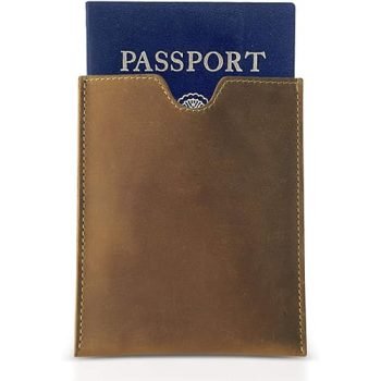 leather passport sleeve