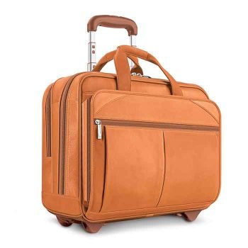 leather rolling briefcase
