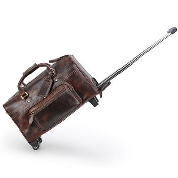 leather rolling duffel bag