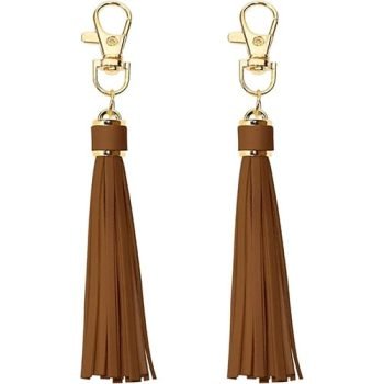 leather tassel keyring