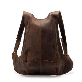 leather travel backpack
