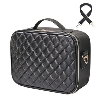 leather travel makeup bag