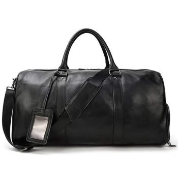 leather weekender bag