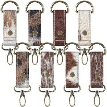 leather western keychain