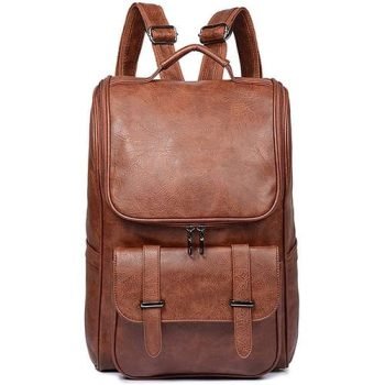 mens faux leather backpack