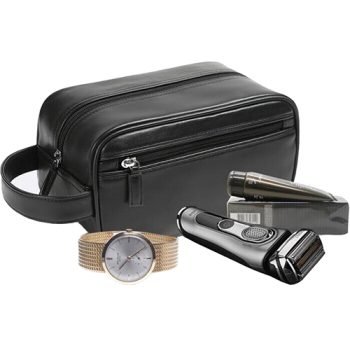 mens leather toiletry bag