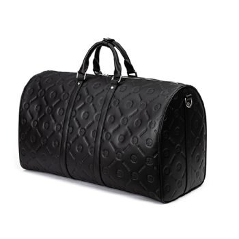 monogrammed leather duffle bag