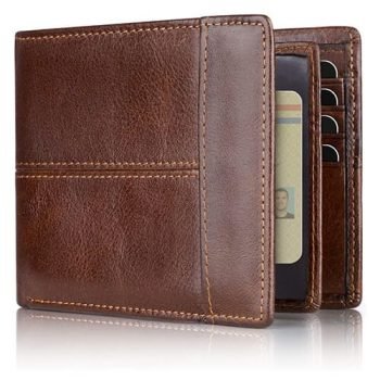 monogrammed leather wallet