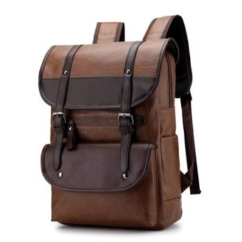 pu leather backpack