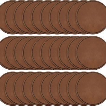 round leather patch