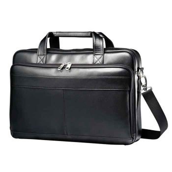 slim leather briefcase