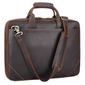 slim leather messenger bag