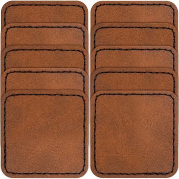 square leather patches