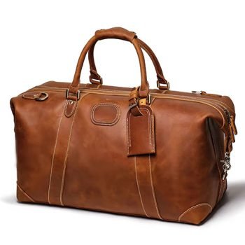 travel leather tote