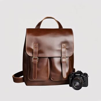 vegan leather camera bag