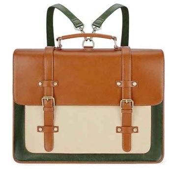 vegan leather messenger bag