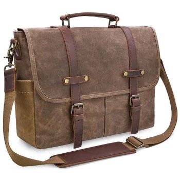 vintage leather messenger bag